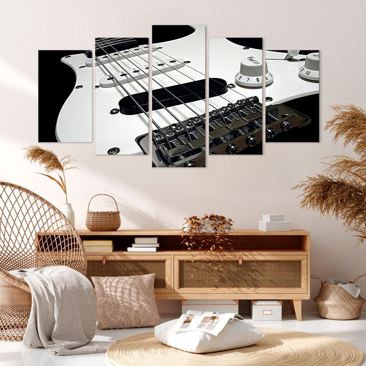 Obraz Na Płótnie - Gitara Muzyka  - 160X85 Cm - Ea160X85-0379