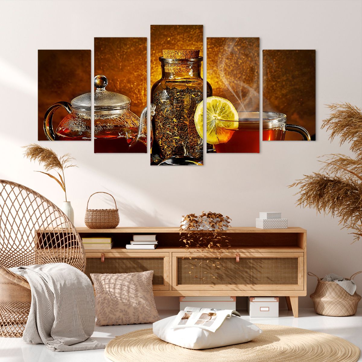 Obraz Na Płótnie - Herbata Napar  - 160X85 Cm - Ea160X85-2434