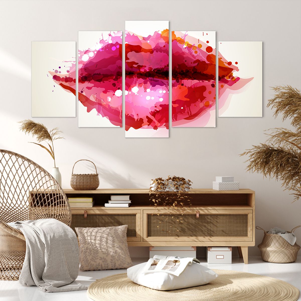 Obraz Na Płótnie - Kobieta Usta - 160X85 Cm - Ea160X85-2706
