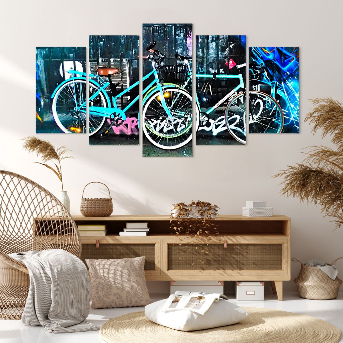 Obraz Na Płótnie - Rower Ulica - 160X85 Cm - Ea160X85-2949