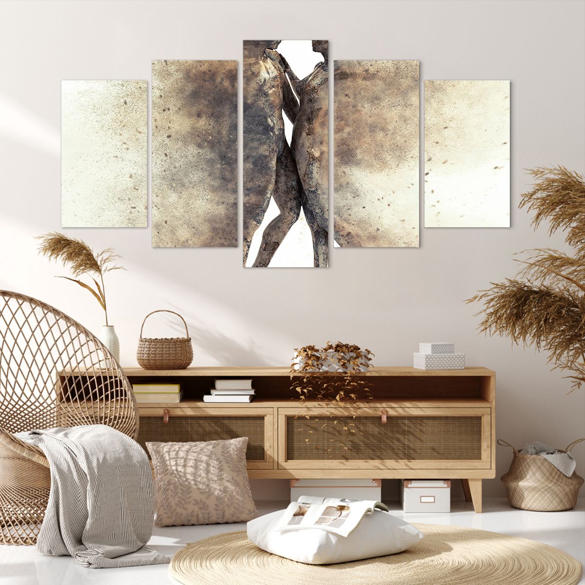 Obraz Na Płótnie - Postać Kamień  - 160X85 Cm - Ea160X85-3102