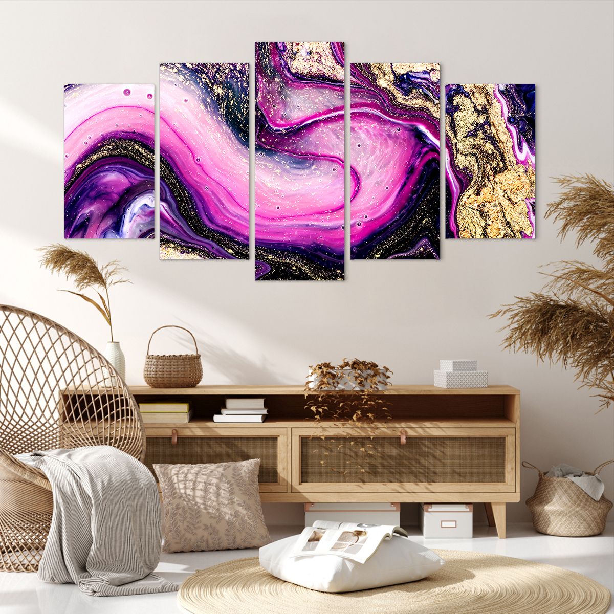 Obraz Na Płótnie - Kompozycja Barw - 160X85 Cm - Ea160X85-3502