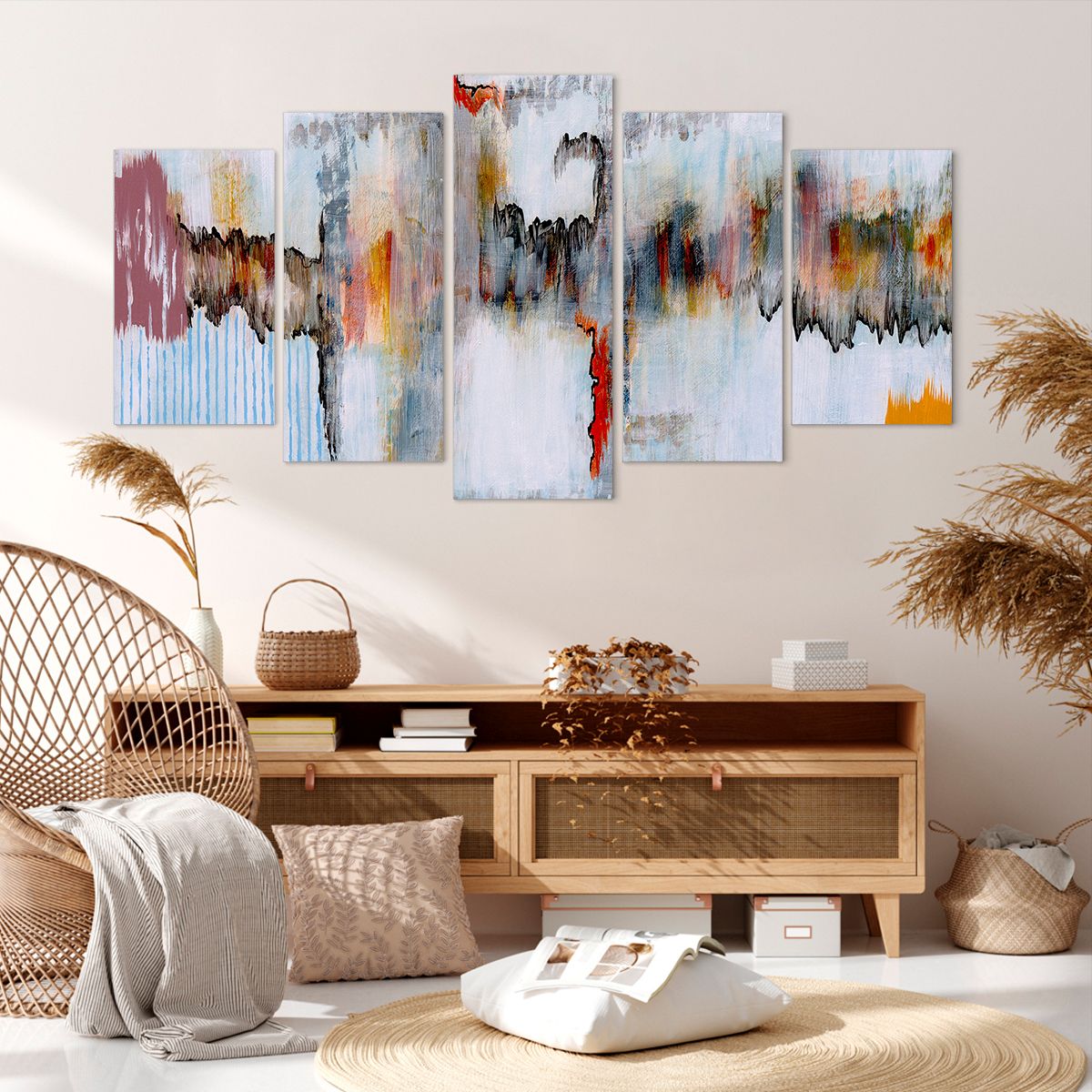 Obraz Na Płótnie - Zamazane Postaci  - 160X85 Cm - Ea160X85-3676