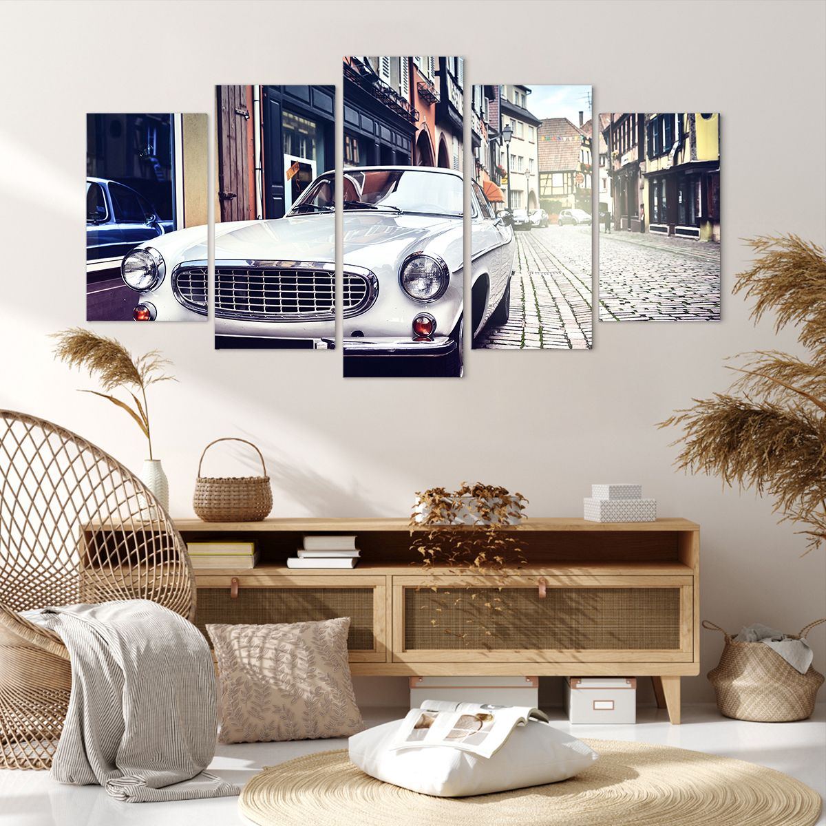 Obraz Na Płótnie - Samochód Uliczka - 160X85 Cm - Ea160X85-3677