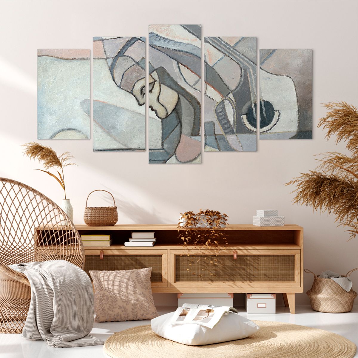 Obraz Na Płótnie - Kobieta Gitara - 160X85 Cm - Ea160X85-3739