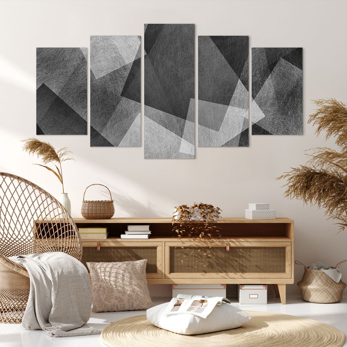 Obraz Na Płótnie - Kompozycja Modern - 160X85 Cm - Ea160X85-3996