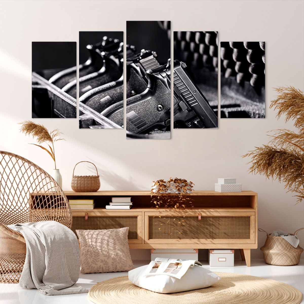 Obraz Na Płótnie - Rewolwer Broń  - 160X85 Cm - Ea160X85-4004