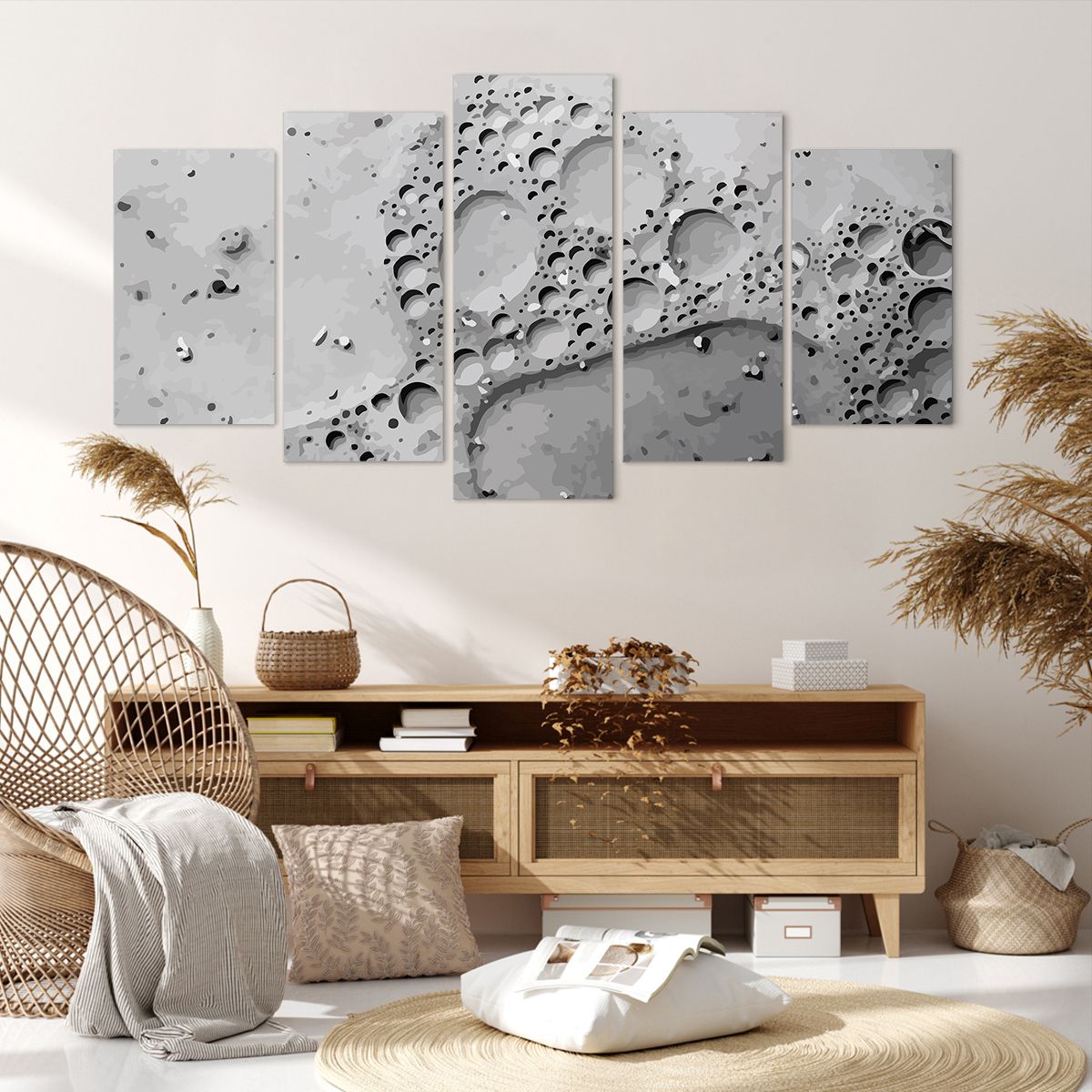 Obraz Na Płótnie - Kompozycja Koło - 160X85 Cm - Ea160X85-4079