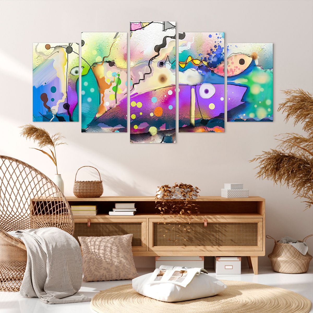 Obraz Na Płótnie - Ryby Pastele  - 160X85 Cm - Ea160X85-4096