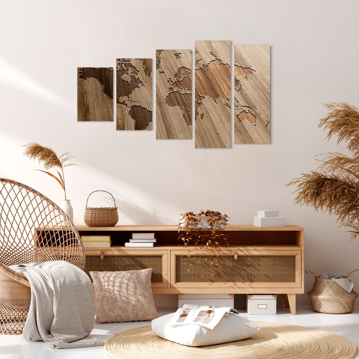 Obraz Na Płótnie - Mapa Kontynent - 100X60 Cm - Eg100X60-3042