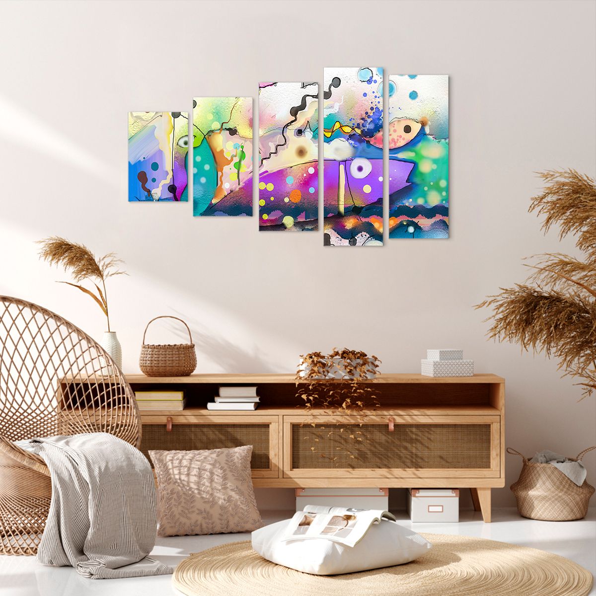 Obraz Na Płótnie - Ryby Pastele  - 100X60 Cm - Eg100X60-4096