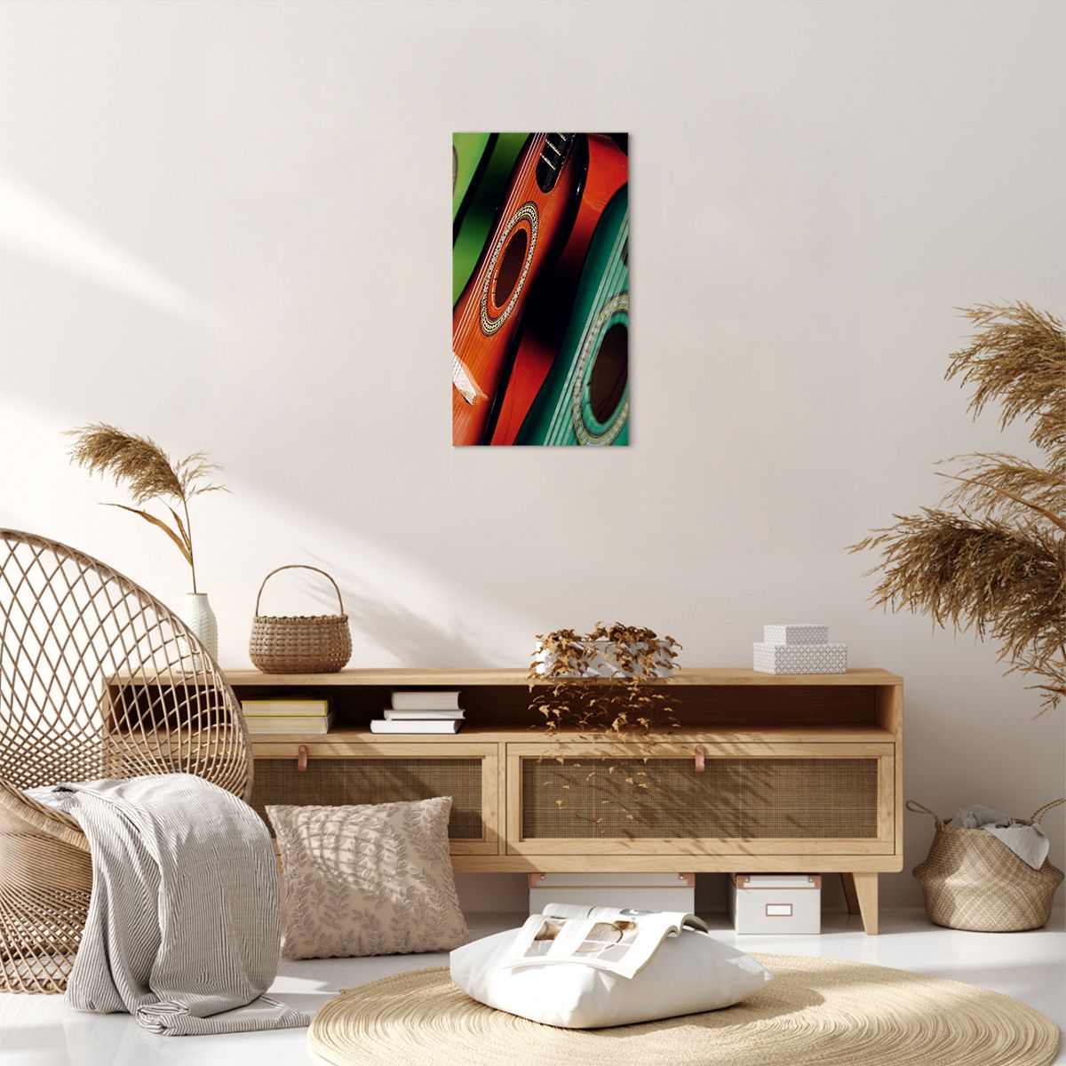 Obraz Na Płótnie - Gitara Muzyka Gra - 45X80 Cm - Pa45X80-2113