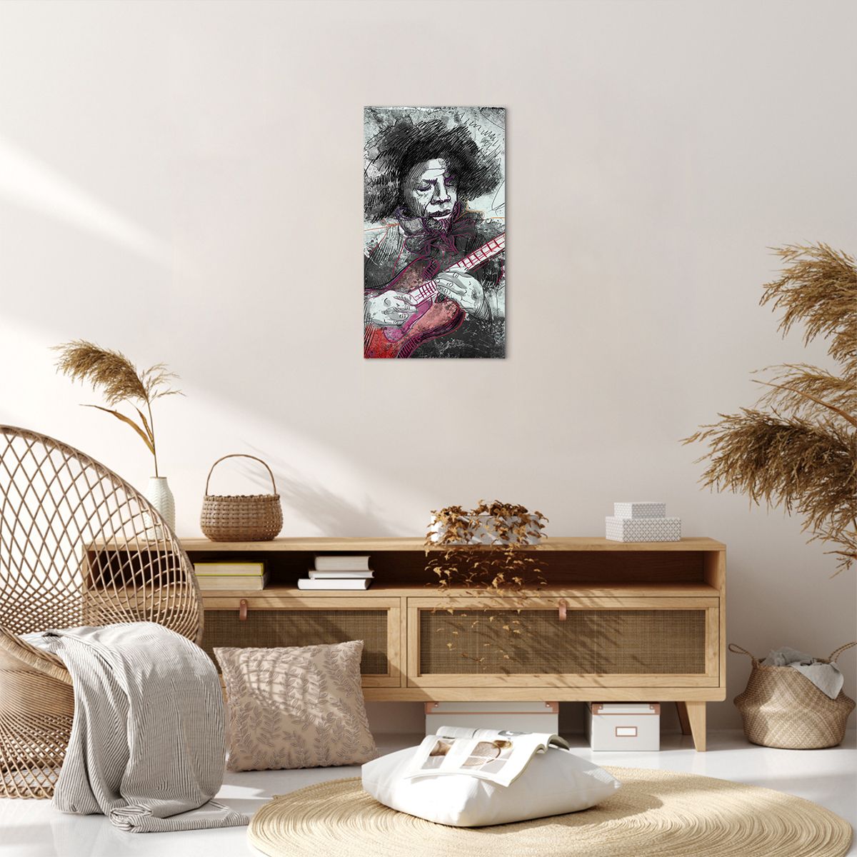 Obraz Na Płótnie - Gitara Muzyka  - 45X80 Cm - Pa45X80-2559