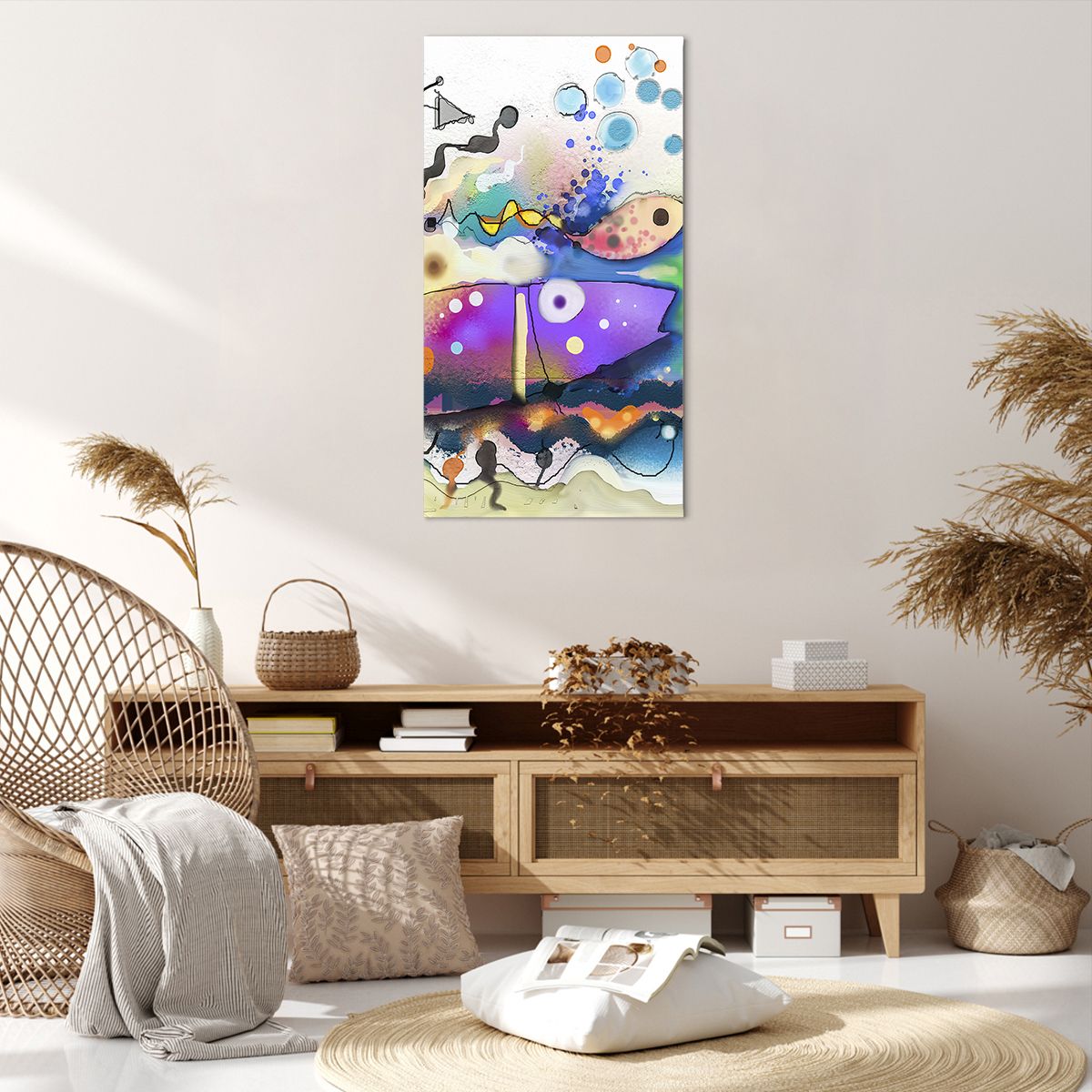 Obraz Na Płótnie - Ryby Pastele  - 65X120 Cm - Pa65X120-4096