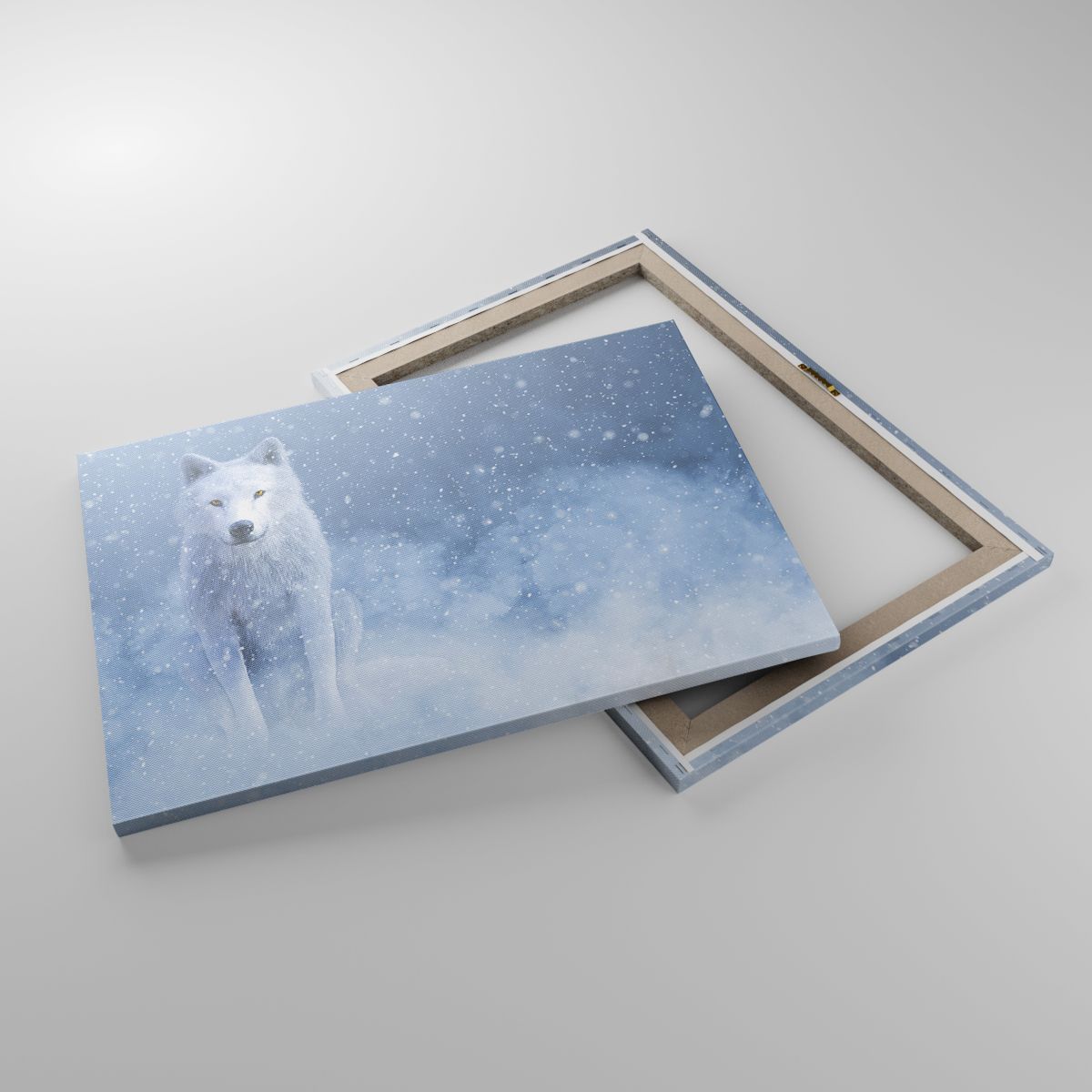 Leinwandbild Weißer Wolf, Leinwandbild Tiere, Leinwandbild Winter, Leinwandbild Natur, Leinwandbild Vorstellung
