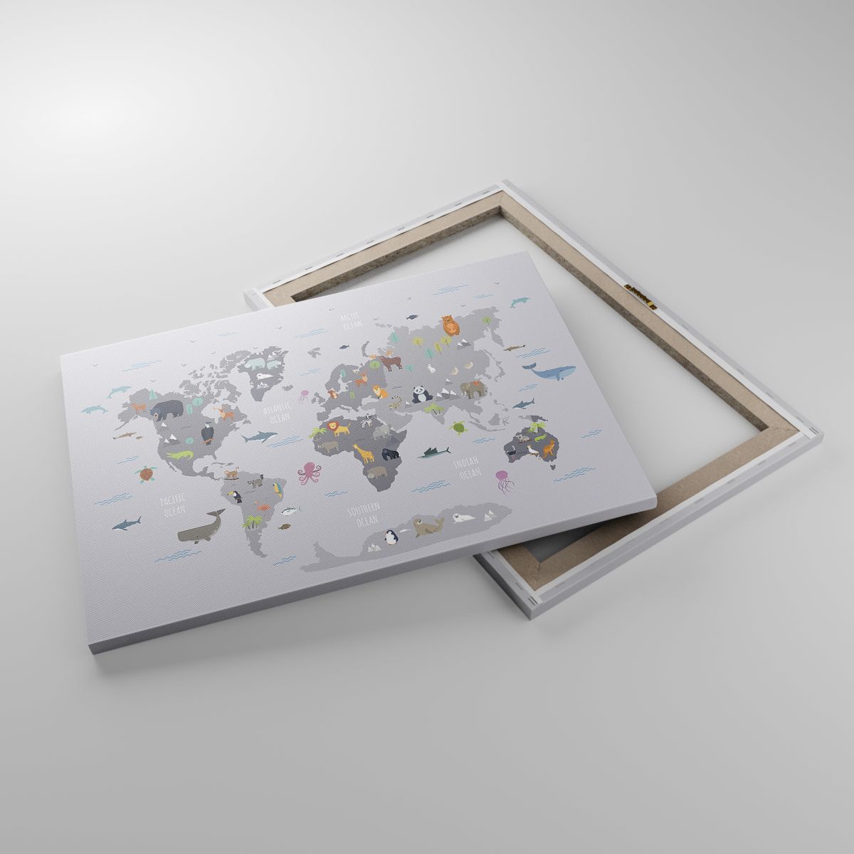 Quadri Mappa Del Mondo, Quadri Animali, Quadri Continenti, Quadri Per Bambini, Quadri Scienza