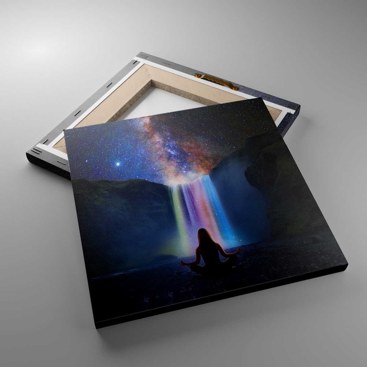 Leinwandbild Abstraktion, Leinwandbild Wasserfall, Leinwandbild Fantasie, Leinwandbild Meditation, Leinwandbild Regenbogenfarben