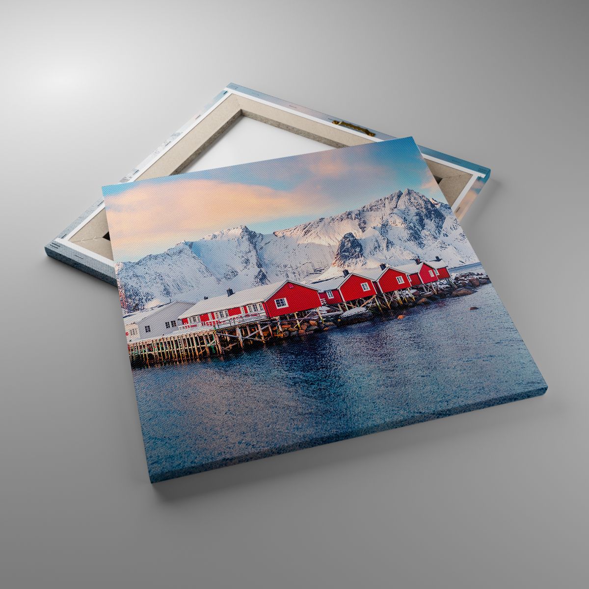 Leinwandbild Landschaft, Leinwandbild Norwegen, Leinwandbild Lofoten, Leinwandbild Boote, Leinwandbild Norwegen