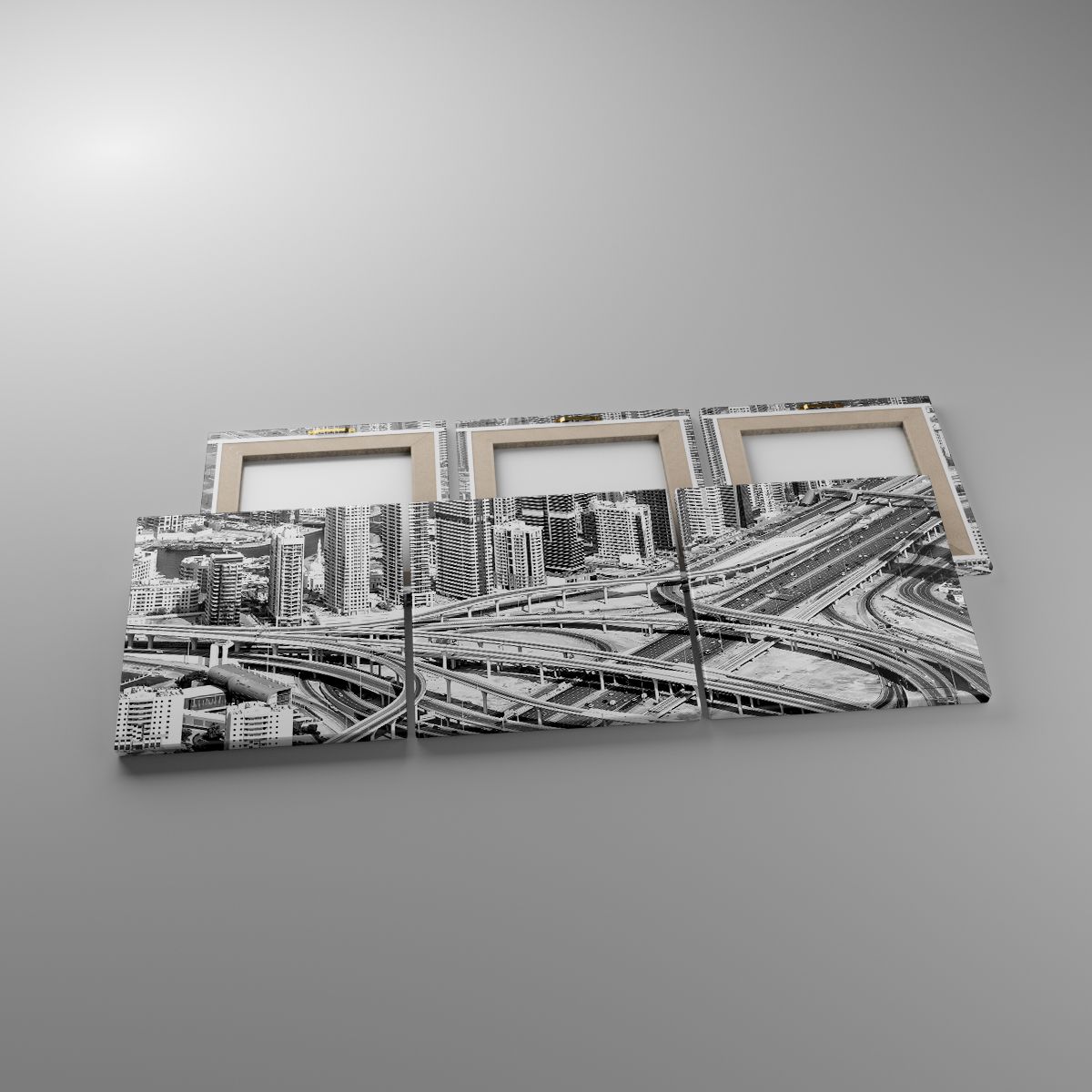 Leinwandbild Stadt, Leinwandbild Die Architektur, Leinwandbild Metropole, Leinwandbild Schwarz Und Weiß, Leinwandbild Dubai