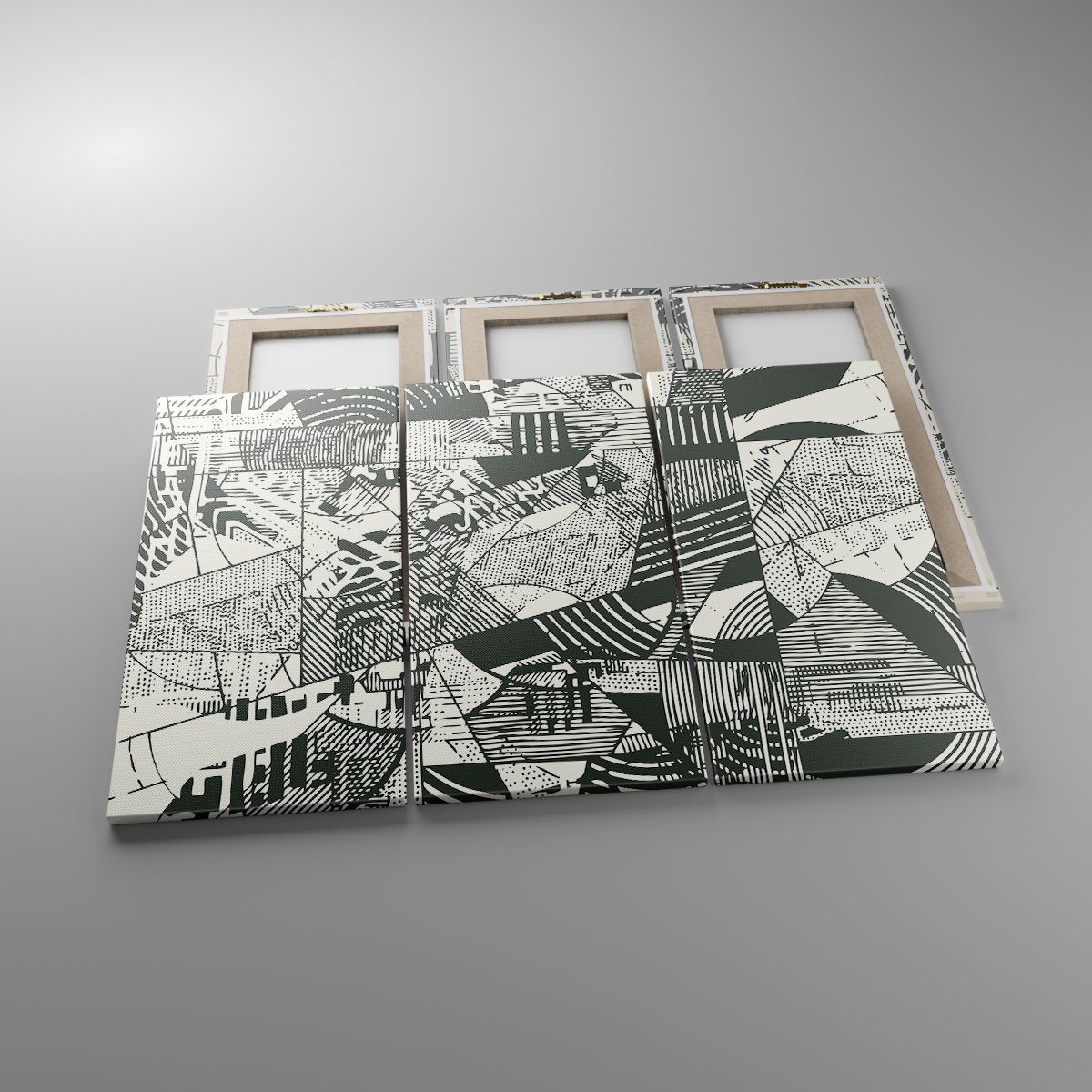 Leinwandbild Abstraktion, Leinwandbild Jahrgang, Leinwandbild Grafik, Leinwandbild Schwarz Und Weiß, Leinwandbild Moderne Kunst