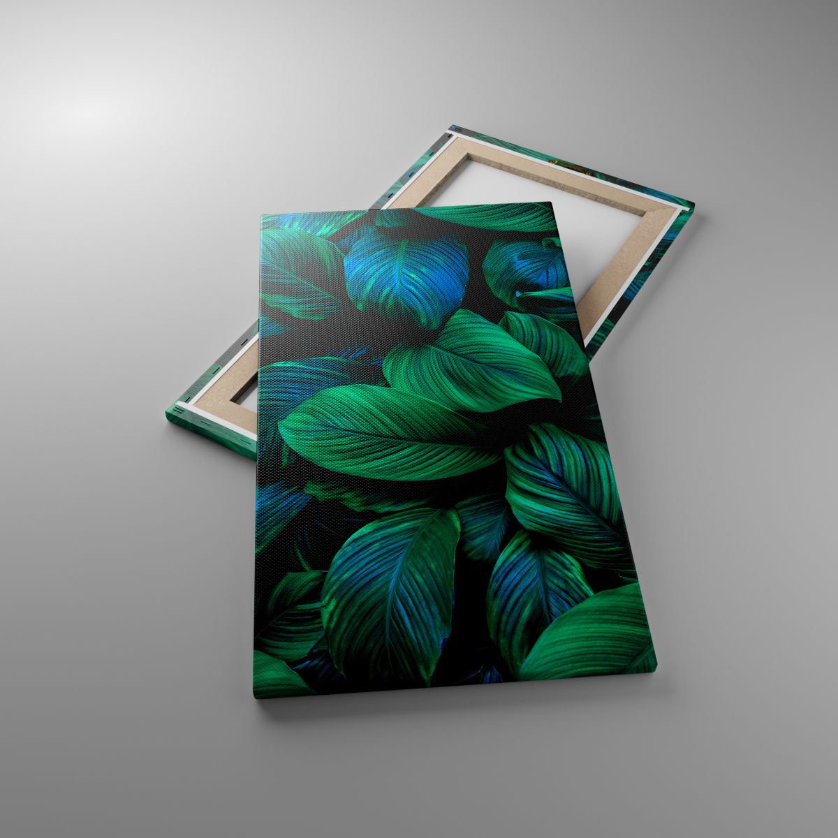 Leinwandbild Grüne Blätter, Leinwandbild Tropische Pflanze, Leinwandbild Natur, Leinwandbild Kunst, Leinwandbild Tropen