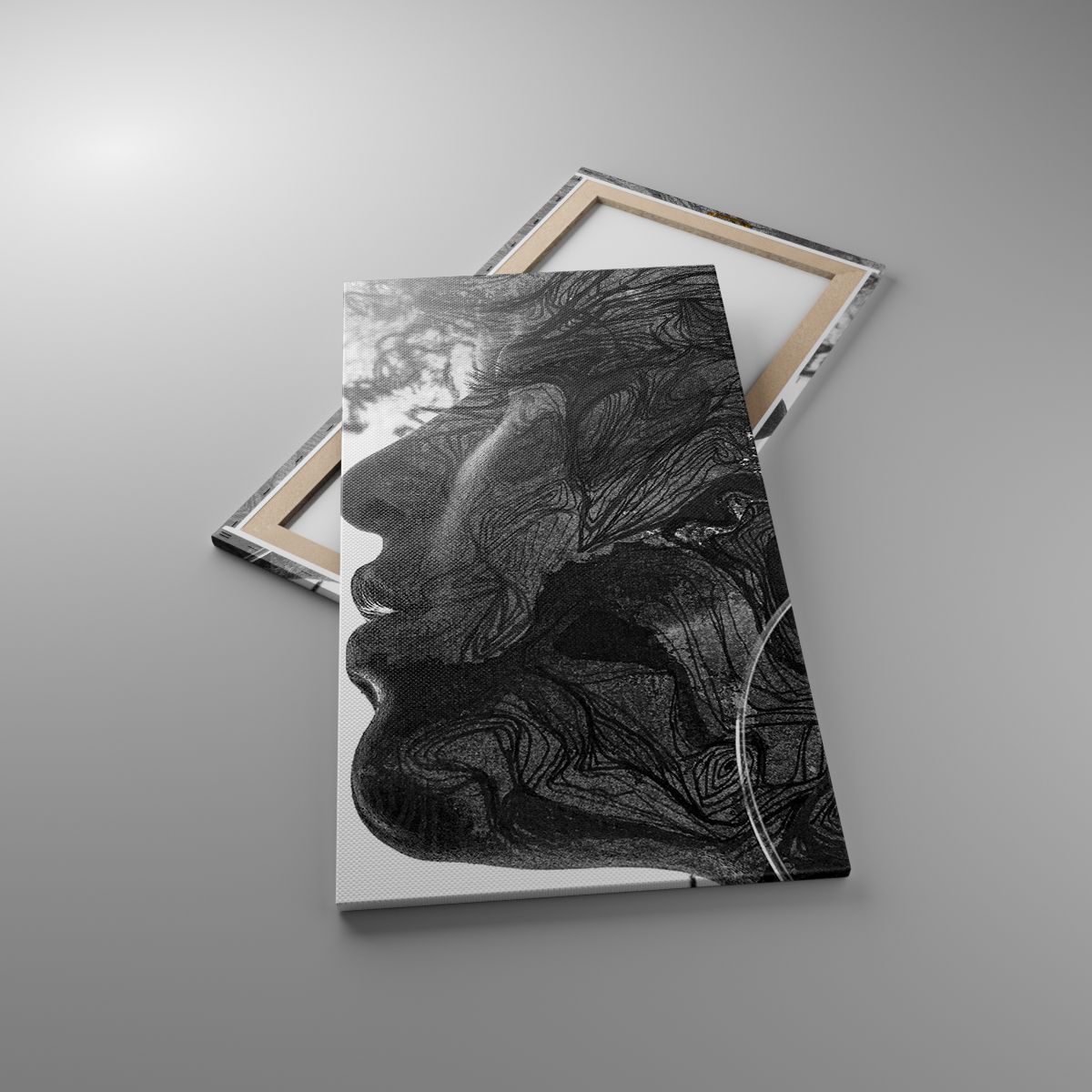 Cuadro Abstracción, Cuadro Cara De Mujer, Cuadro Arte, Cuadro En Blanco Y Negro, Cuadro Imaginación
