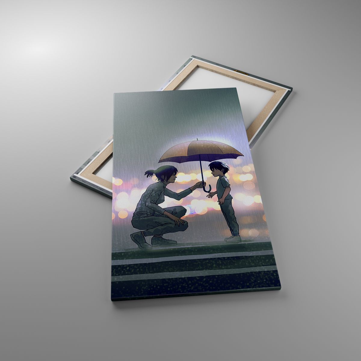 Leinwandbild Für Kinder, Leinwandbild Familie, Leinwandbild Regenschirm, Leinwandbild Kunst, Leinwandbild Liebe