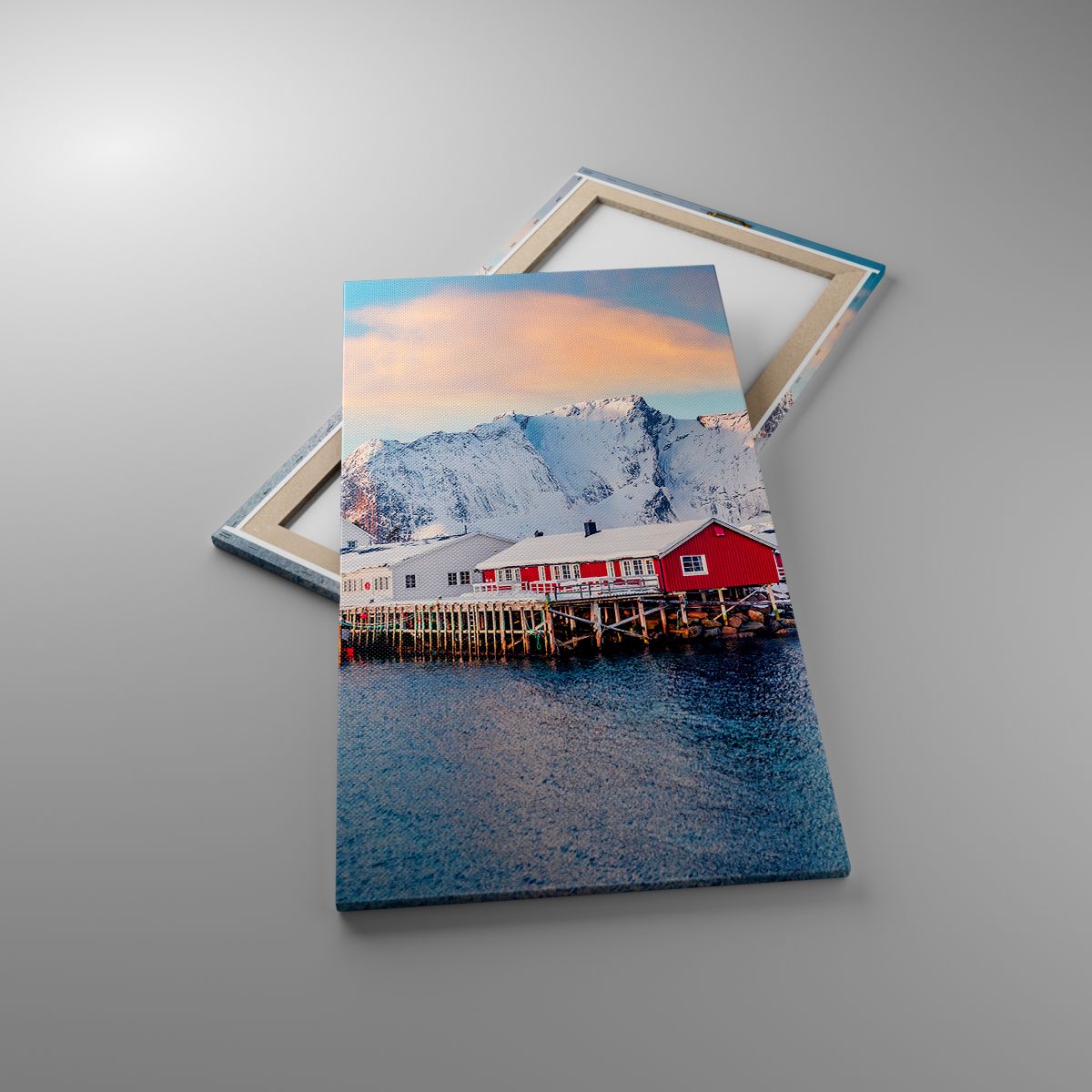 Leinwandbild Landschaft, Leinwandbild Norwegen, Leinwandbild Lofoten, Leinwandbild Boote, Leinwandbild Norwegen