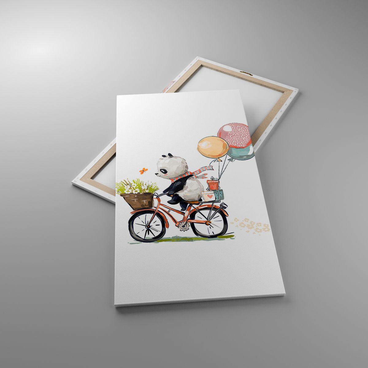 Leinwandbild Für Kinder, Leinwandbild Panda Auf Einem Fahrrad, Leinwandbild Abstraktion, Leinwandbild Bunte Luftballons, Leinwandbild Geschichte