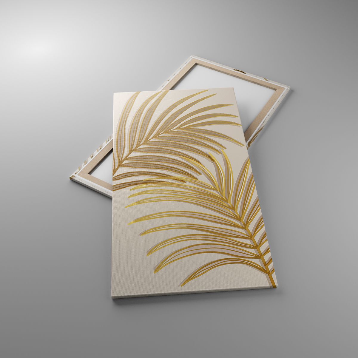 Leinwandbild Abstraktion, Leinwandbild Palmblatt, Leinwandbild Grafik, Leinwandbild Kunst, Leinwandbild Laub