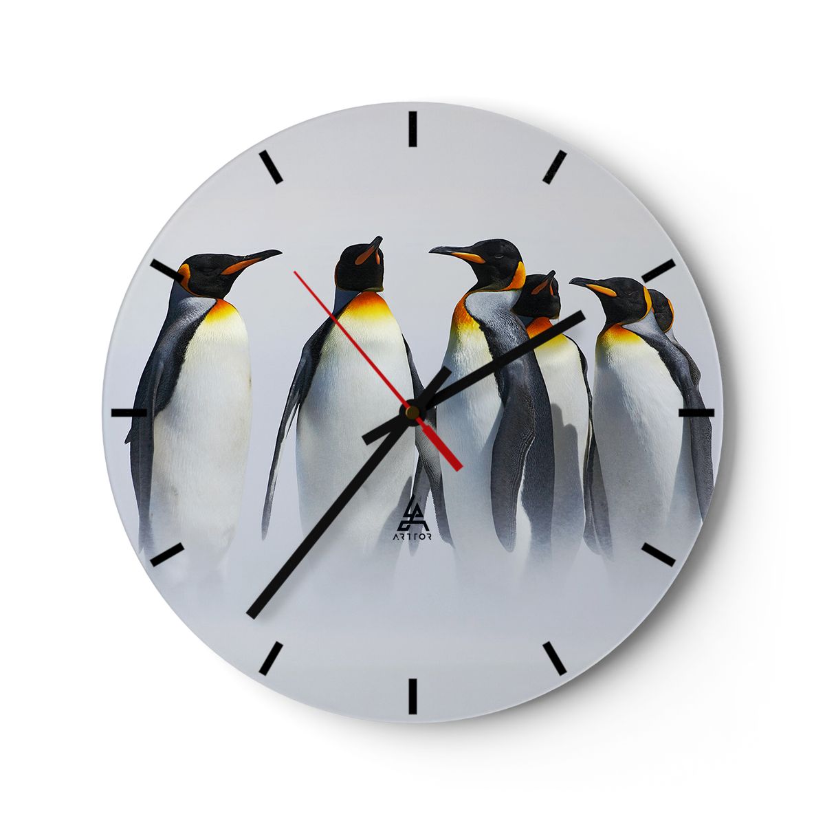 ARTTOR Orologio da Parete in Vetro 40x40cm Piccolo