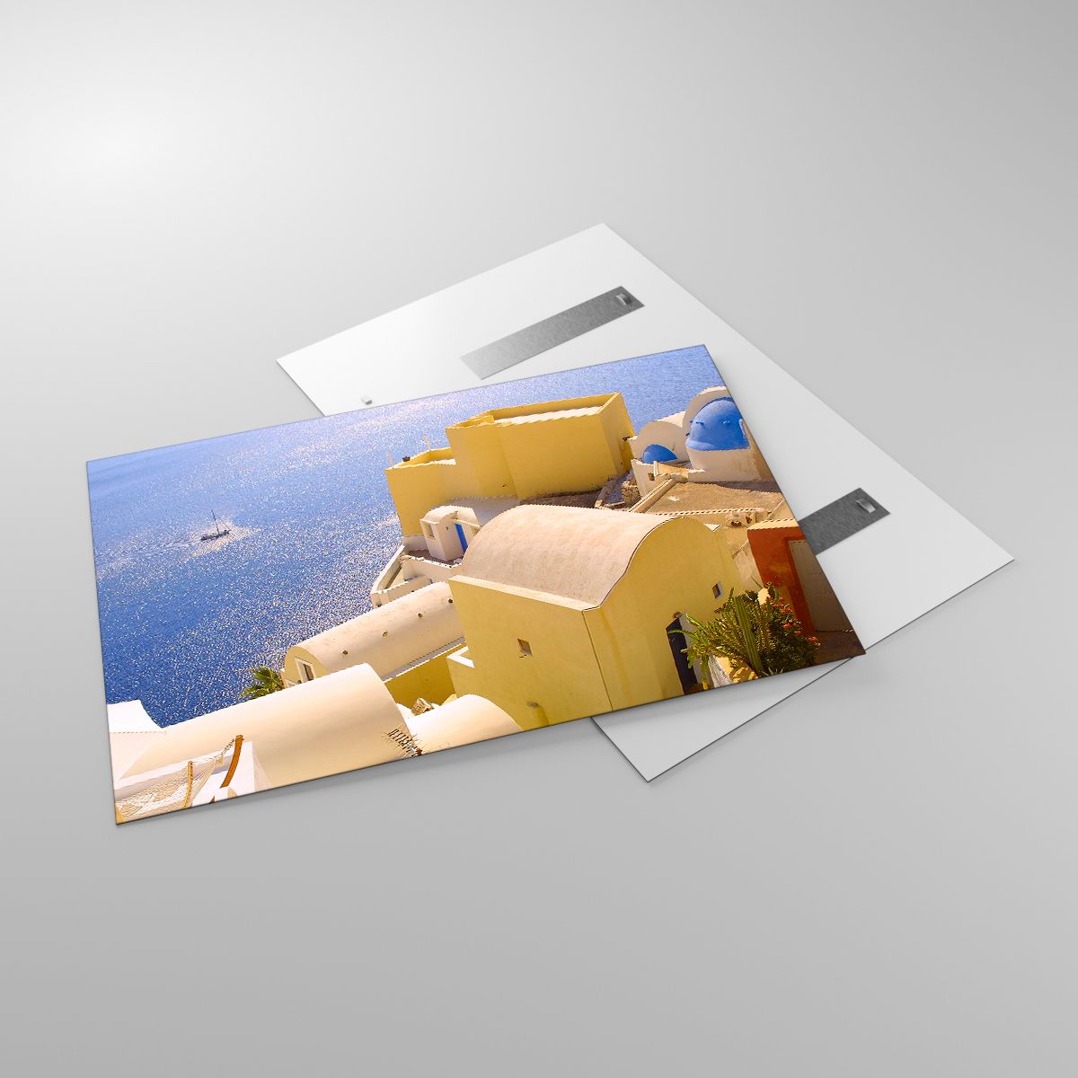 Glasbild Landschaft, Glasbild Santorin, Glasbild Griechenland, Glasbild  Insel, Glasbild Meer