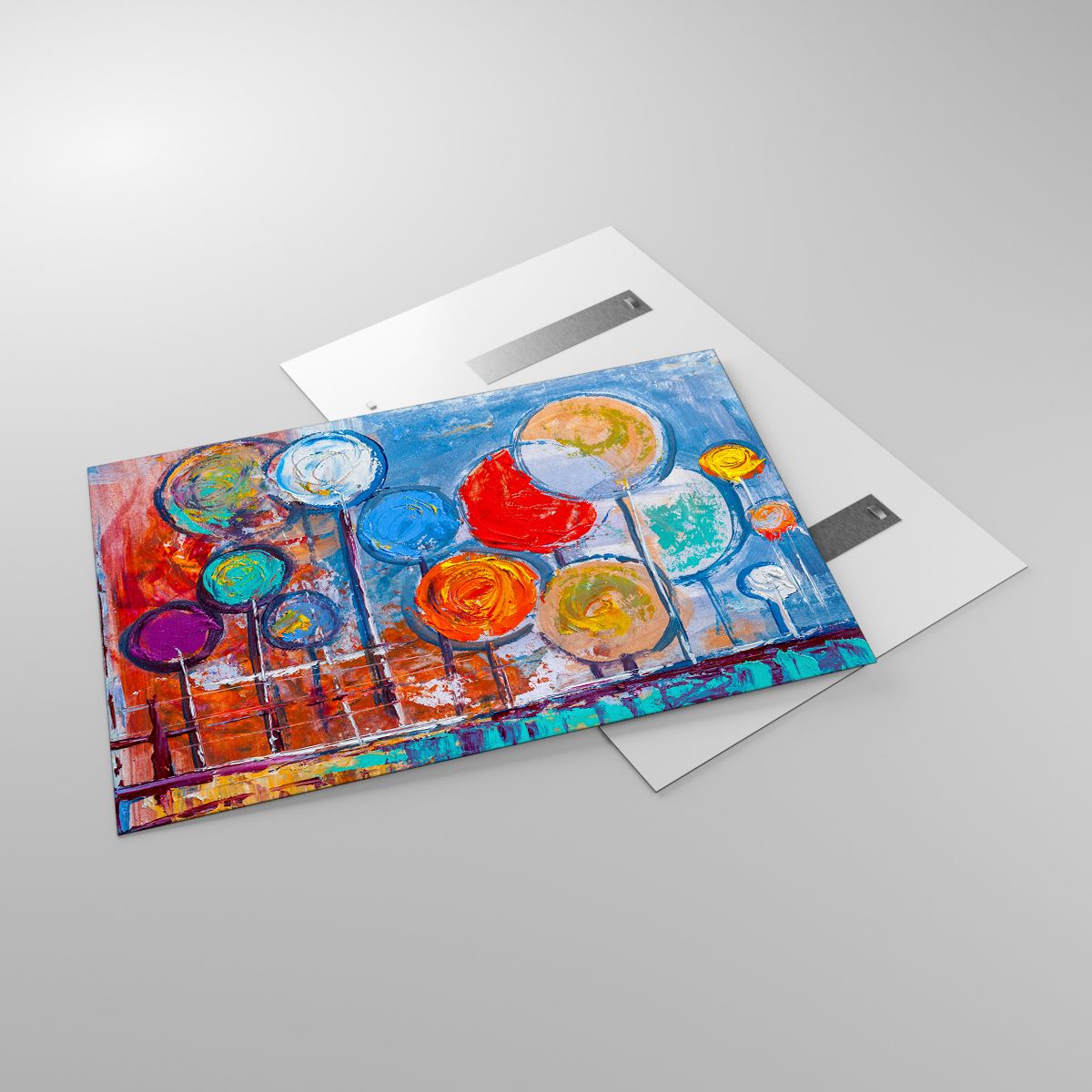 Glasbild Bunte Luftballons, Glasbild Abstraktion, Glasbild Für Kinder, Glasbild Kunst, Glasbild Malerei
