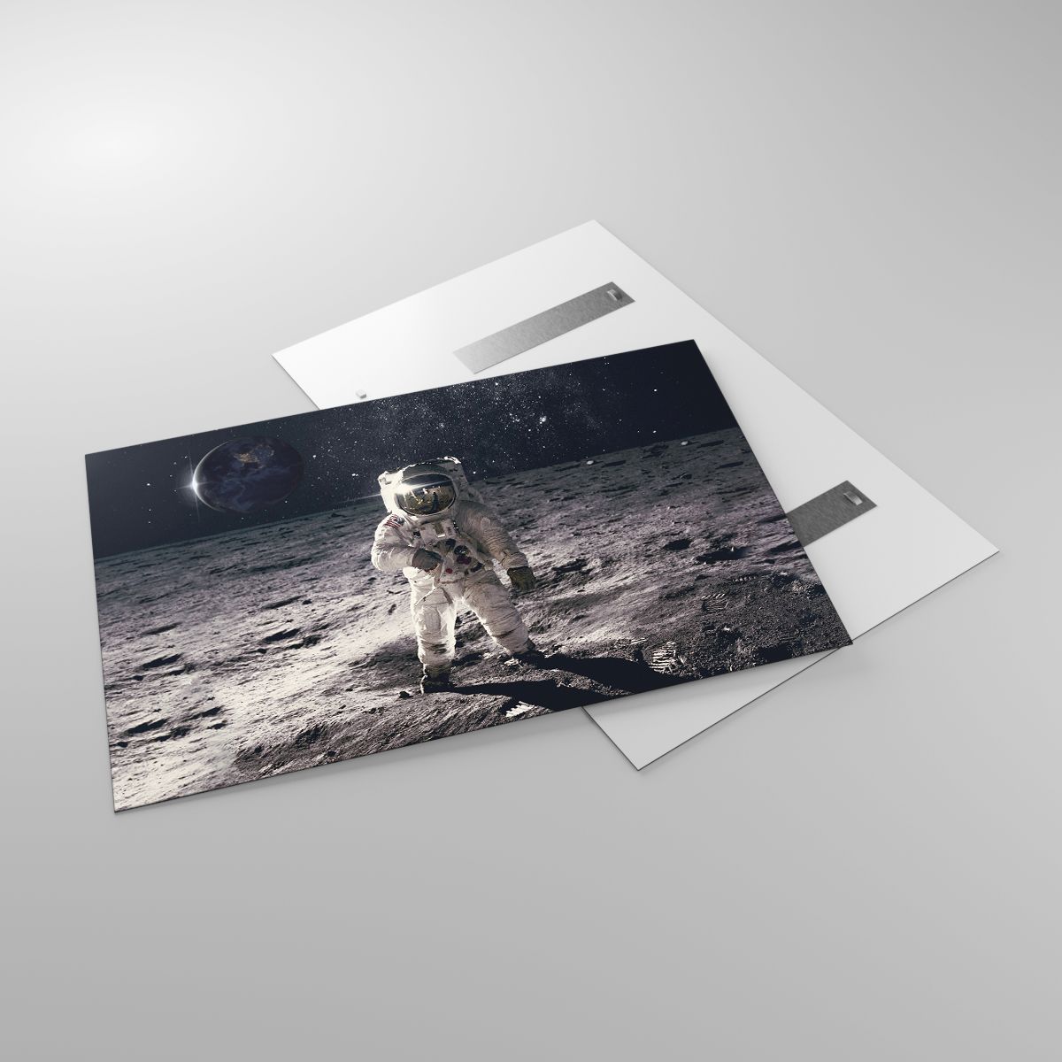 Bild på glas Abstraktion, Bild på glas Man På Månen, Bild på glas Astronaut, Bild på glas Kosmos, Bild på glas Måne