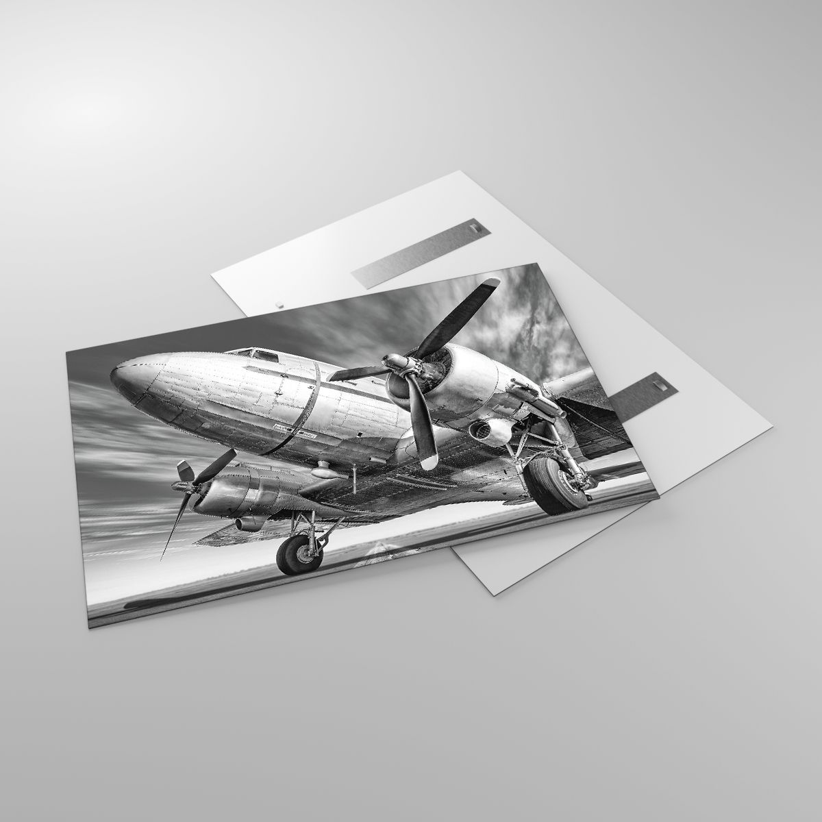 Üveg kép Repülőgép, Üveg kép Retro, Üveg kép Repülőgép, Üveg kép Repülőtér, Üveg kép Fekete És Fehér