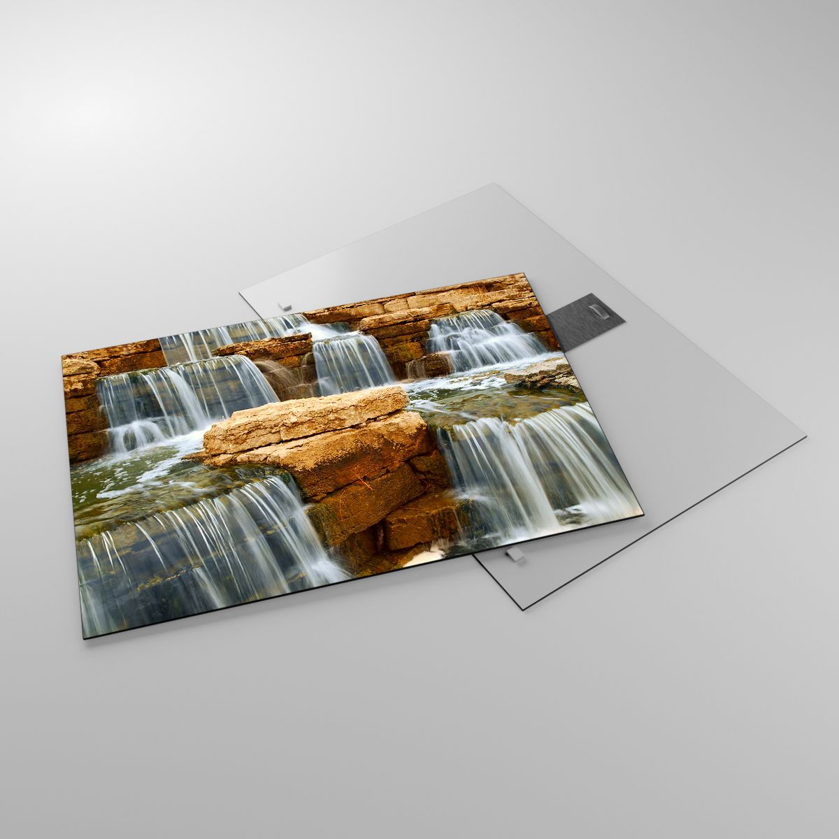 Glasbild Wasserfall, Glasbild Natur, Glasbild Landschaft, Glasbild Wasser, Glasbild Strom