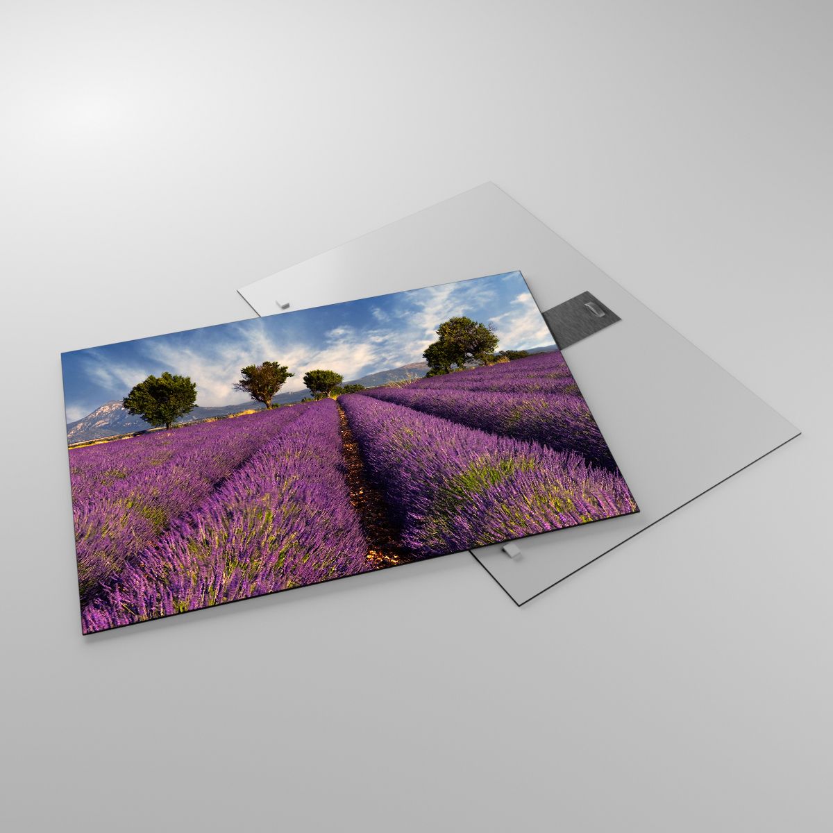Glasbild Landschaft, Glasbild Natur, Glasbild Lavendel, Glasbild Frankreich, Glasbild Landschaft