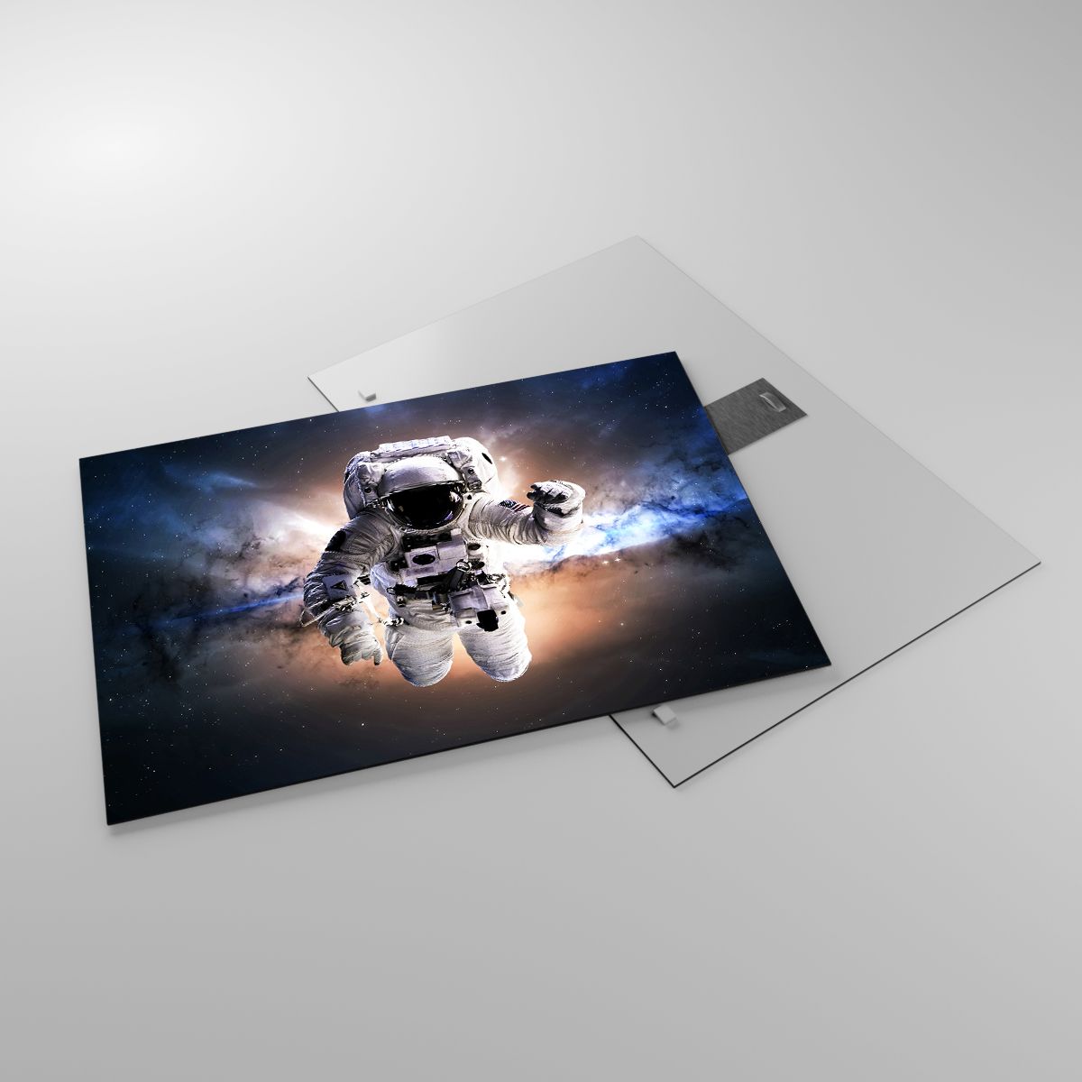 Glasbild Astronaut, Glasbild Kosmos, Glasbild Kosmonaut, Glasbild Universum, Glasbild Galaxis