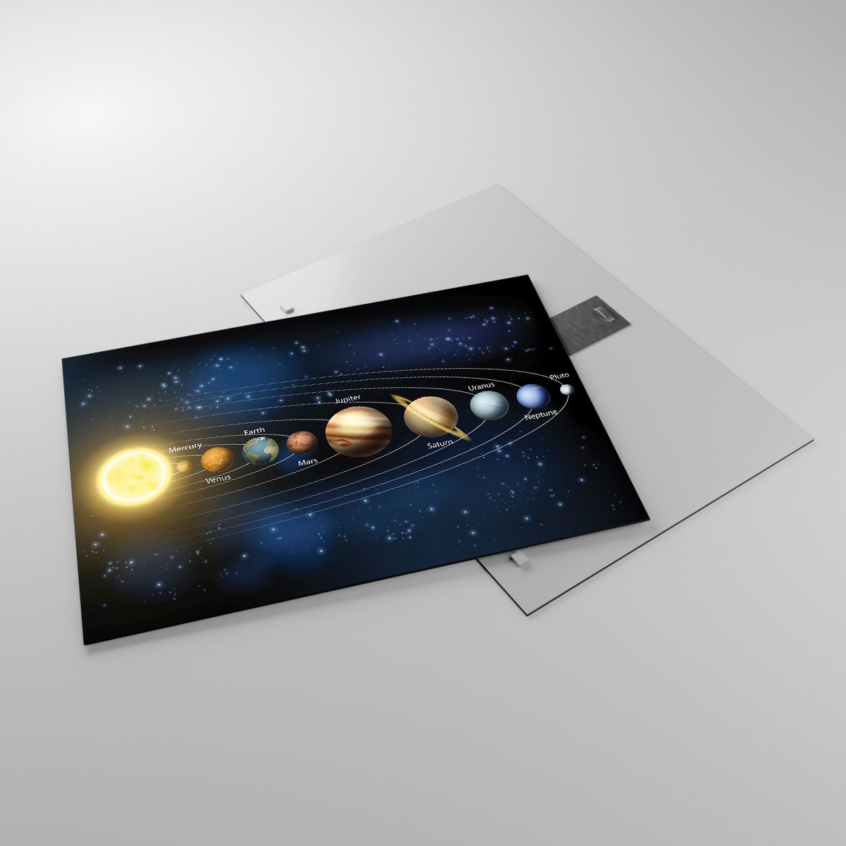 Glasbild Kosmos, Glasbild Galaxis, Glasbild Sonnensystem, Glasbild Universum, Glasbild Planet