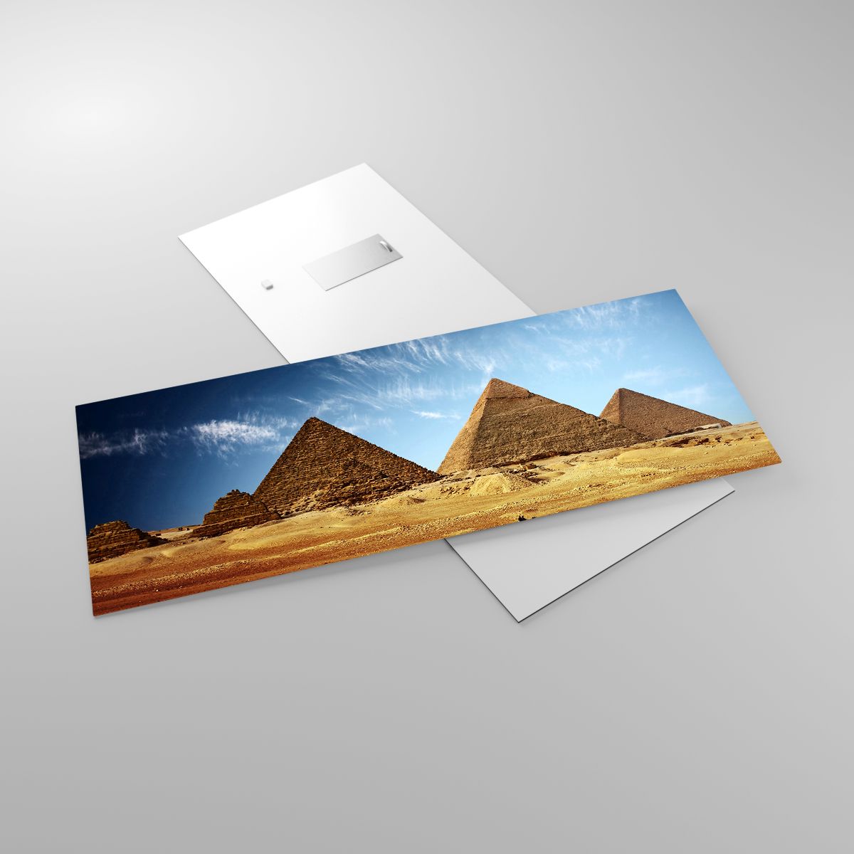 Glasbild Pyramiden, Glasbild Die Architektur, Glasbild Landschaft, Glasbild Ägypten, Glasbild Wüste