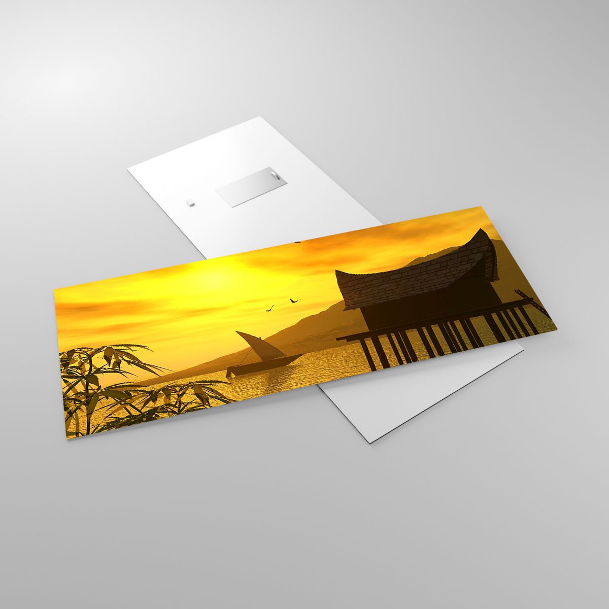 Glasbild Landschaft, Glasbild Der Sonnenuntergang, Glasbild Asien, Glasbild Natur, Glasbild Meer