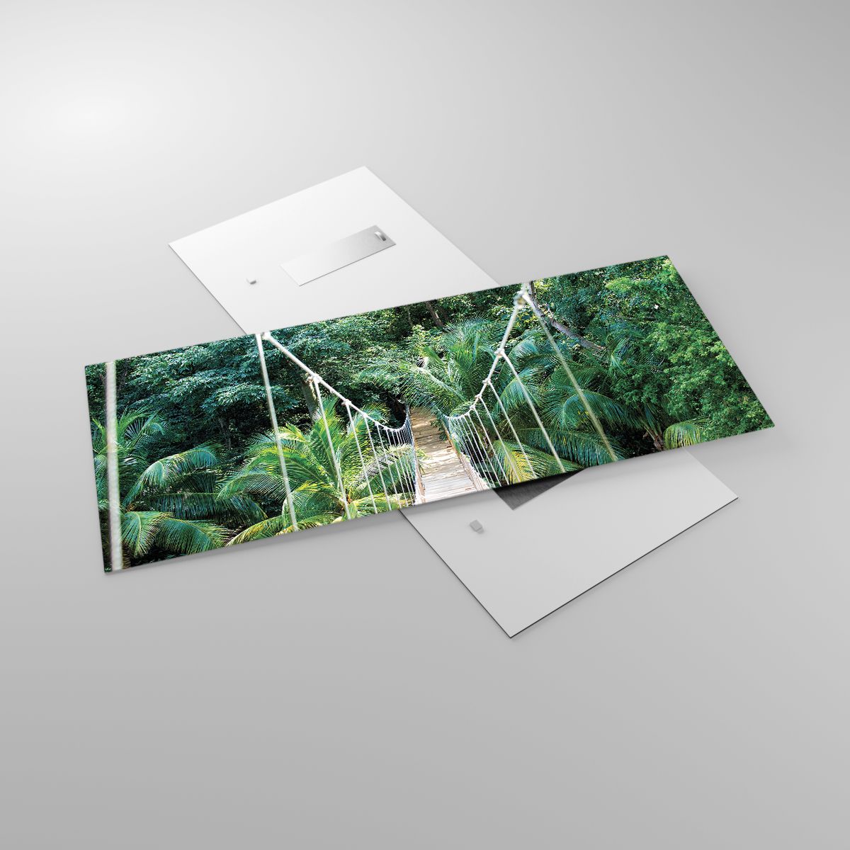 Bild på glas Landskap, Bild på glas Djungel, Bild på glas Honduras, Bild på glas Hängande Bro, Bild på glas Natur