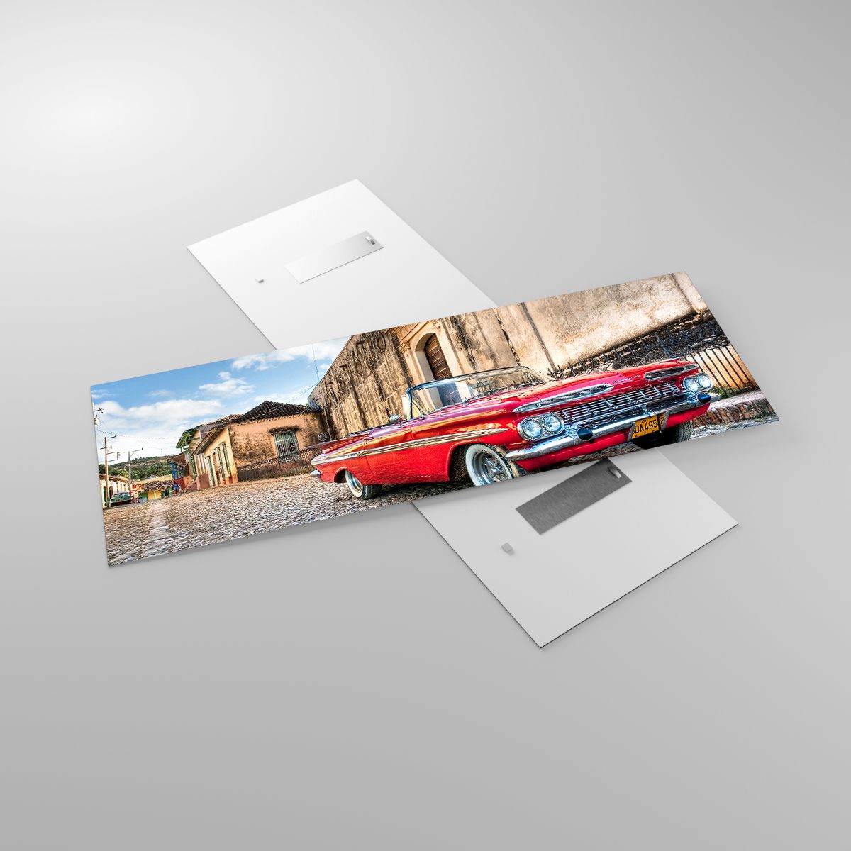 Glasbild Automobil, Glasbild Auto, Glasbild Kuba, Glasbild Cabriolet, Glasbild Altes Auto