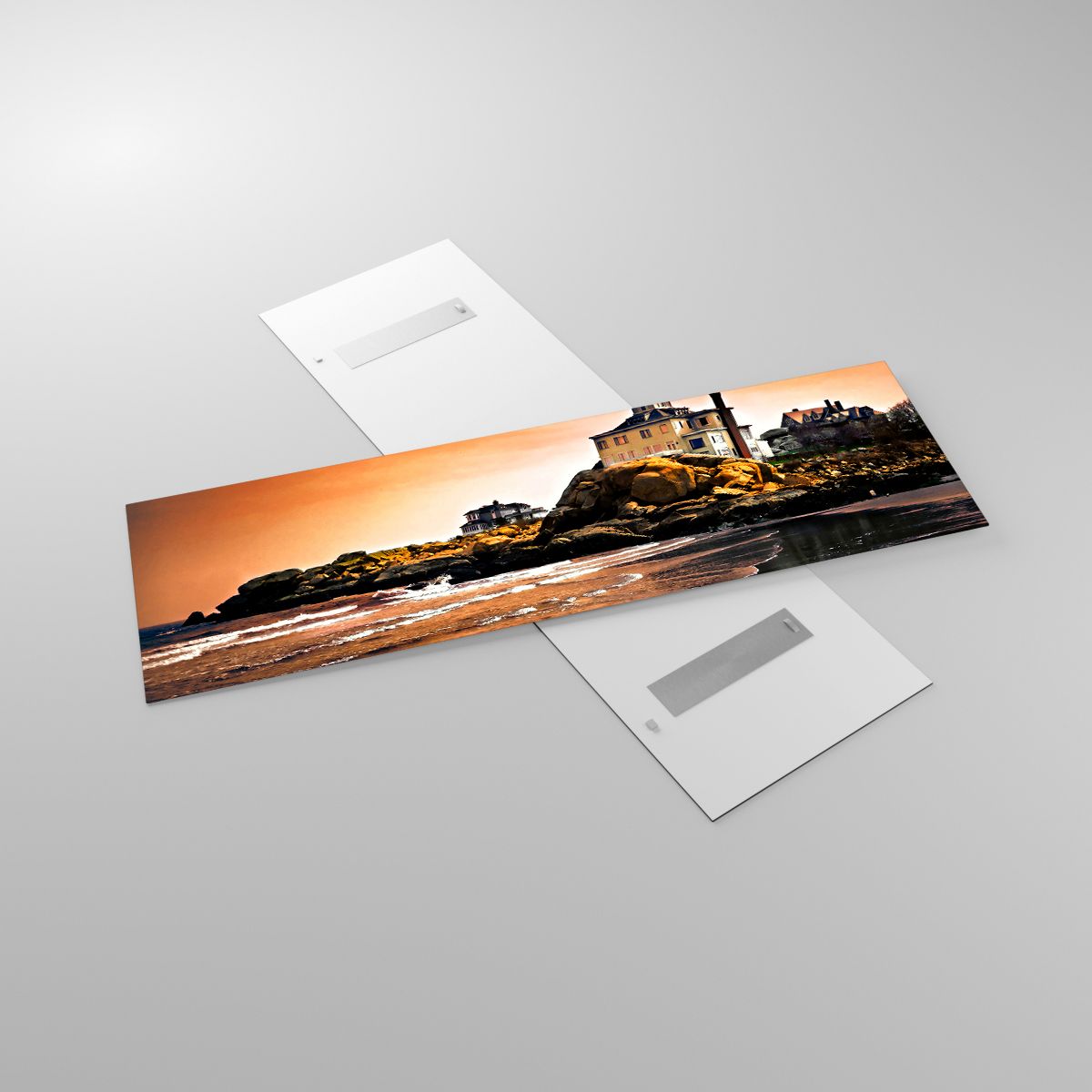 Glasbild Landschaft, Glasbild Meer, Glasbild Cliff, Glasbild Reisen, Glasbild Der Sonnenuntergang