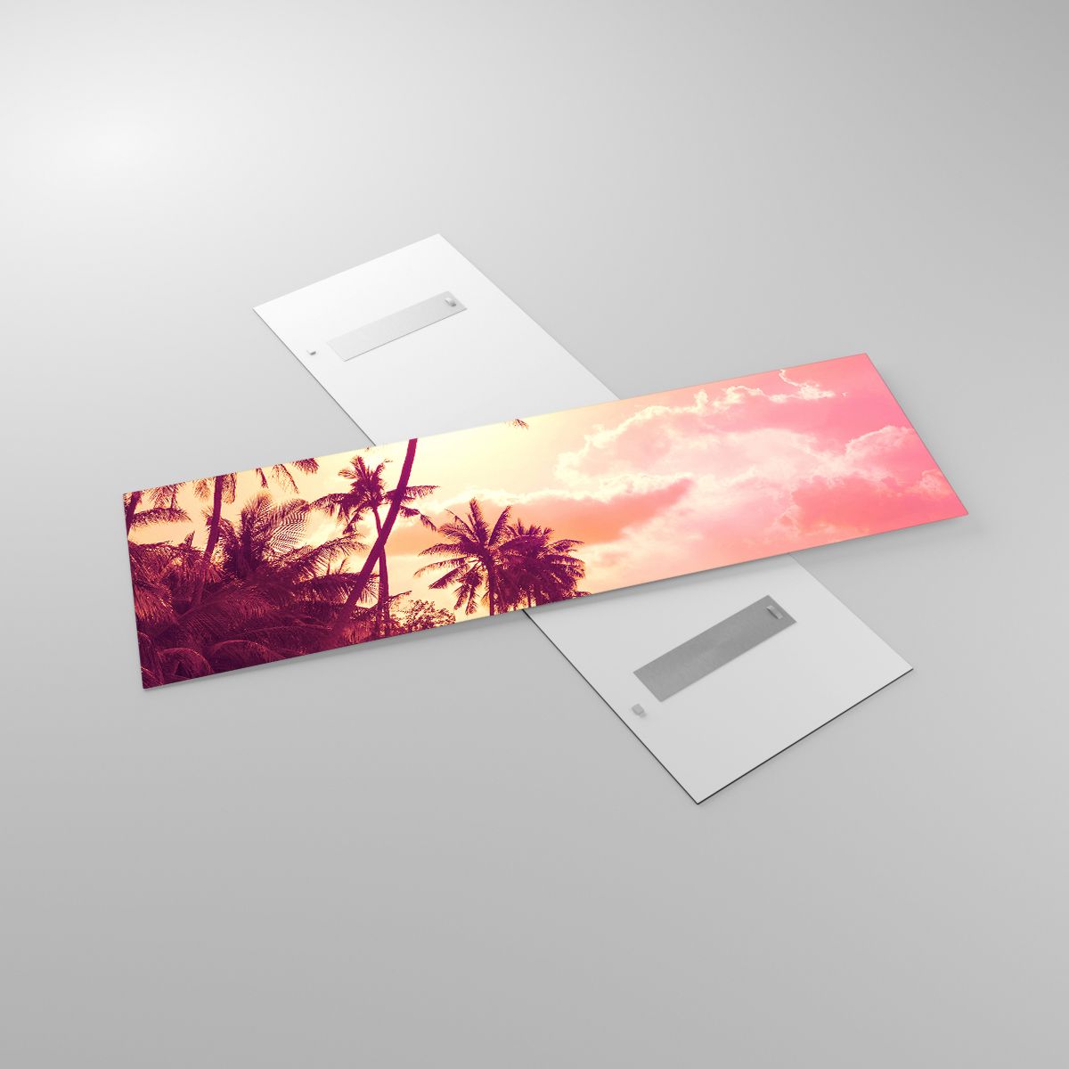 Glasbild Landschaft, Glasbild Kokusnuss-Palme, Glasbild Palmenwald, Glasbild Natur, Glasbild Tropen
