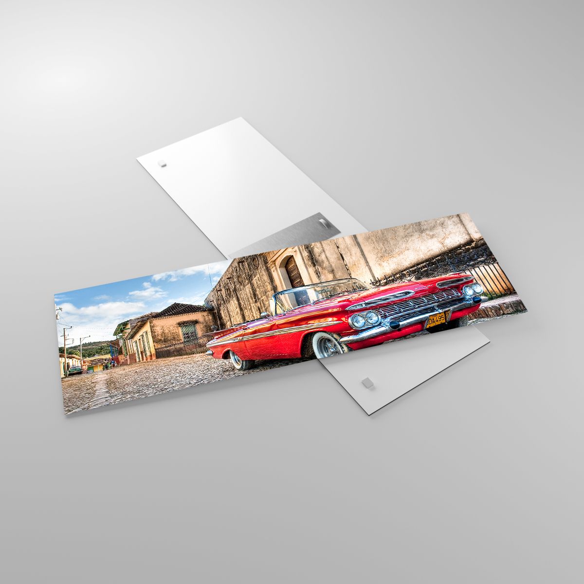 Glasbild Automobil, Glasbild Auto, Glasbild Kuba, Glasbild Cabriolet, Glasbild Altes Auto