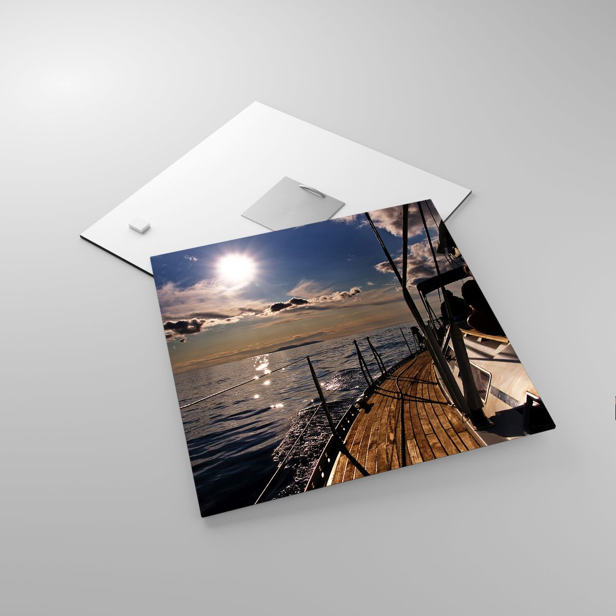 Glasbild Marine, Glasbild Yacht, Glasbild Meer, Glasbild Der Sonnenuntergang, Glasbild Personen