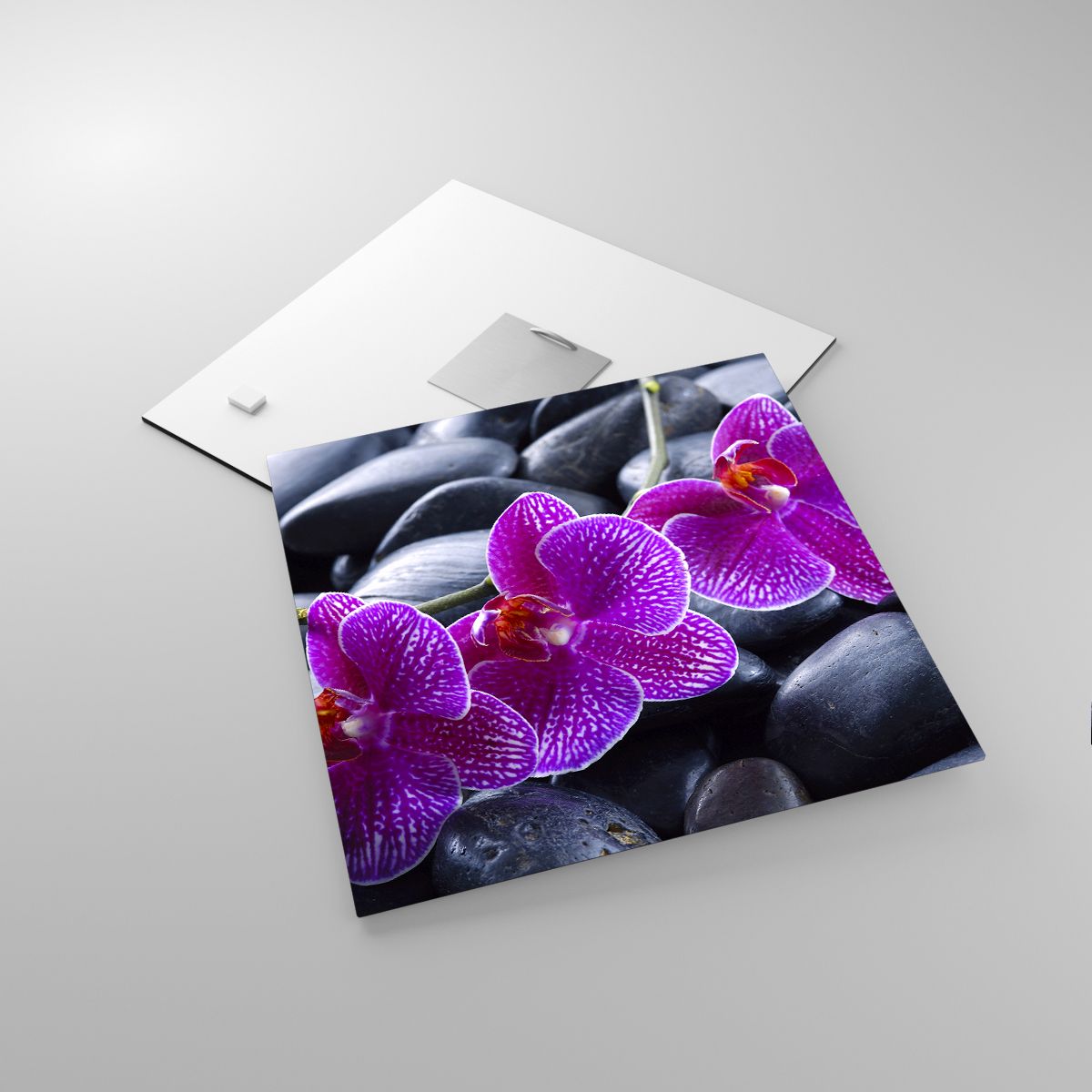 Glasbild Blumen, Glasbild Steine, Glasbild Orchidee, Glasbild Orchidee, Glasbild Spa