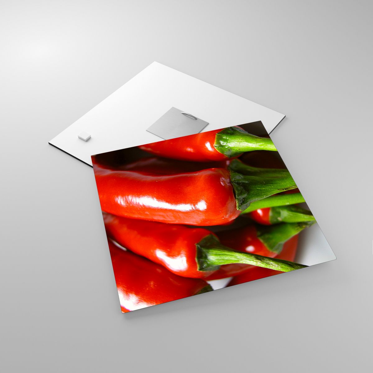 Glasbild Gastronomie, Glasbild Pfeffer, Glasbild Gemüse, Glasbild Chili, Glasbild Kulinarisch