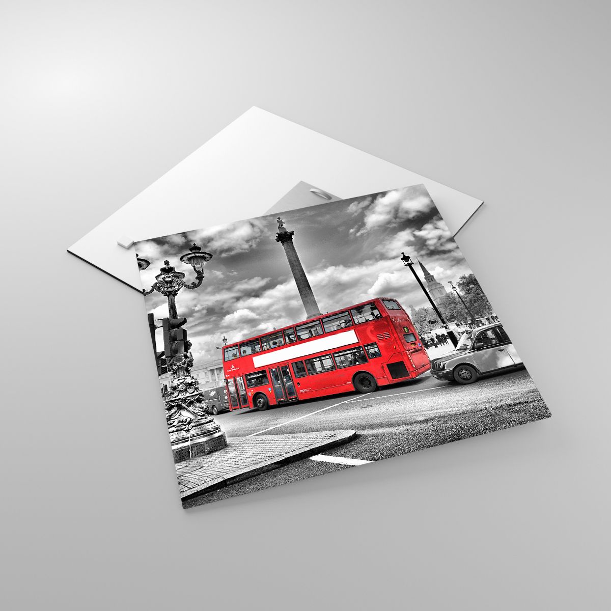 Glasbild Städte, Glasbild London, Glasbild Die Architektur, Glasbild Roter Bus, Glasbild Reisen
